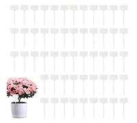 Garden Plant Labels - PP 5.79x2.17in | 100-Piece T-Type Markers with Waterproof Design, Writable, Reusable Stakes | Flower Vegetable Tags Nursery Organization, Gardening Use