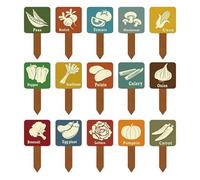 Garden Plant Markers - Wooden T-Shape Decorative Signs,Horticultural Fruit and Vegetable Labels | for Fruit Flower Tree Seedling Row Pots Nursery Gardening Yard Balcony Outdoor Growing