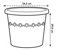 Garden Outdoor Flower Pot Plastic Planter Plant Pots Algarve Cilindro 35cm Terra