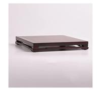 Garden Plant Pot Riser Wooden Vase Base Classical Rectangular Flower Pot Vase Jade Strange Stone Buddha Statue Tea Set Bronze Crafts Ornaments Wood Base Garden Plant Stand Display Stand (Color : Gold