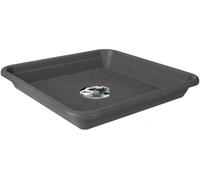 Garden Plant Pot Saucer Square/Round Anthracite Recycled Plastic Elho Universal