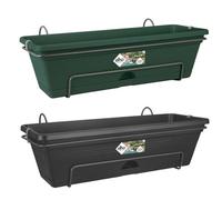 Garden Plant Pots Troughs Saucers Balcony Patio Elho Recyled Plastic Green Basic