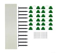 Garden Plant Protection Arch Kit | DIY Hoop Tunnel Frame for Vegetable Raised Beds | Sturdy Plastic Metal Greenhouse Structure with Ground Spikes and Clips,(A)