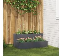 Garden Planter 2-Tier 100x60x45 cm Anthracite Plastic Berkfield Home Multi One Size
