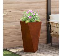 Garden Planter 40x40x75 cm Weathering Steel Rectangular Corrugated Outdoor Patio