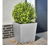 Garden Planter 50x50x50 cm Galvanised Steel Grey Heavy Duty 2 Pack Raised Set XL