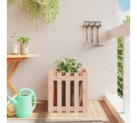 Garden Planter 50x50x50cm Natural Douglas Solid Pinewood Rustic Outdoor Planter