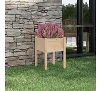 Garden Planter 50x50x70 cm Solid Pinewood Berkfield Home Brown One Size