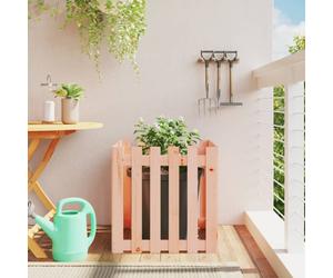 Garden Planter 60x60x60 cm Large Natural Douglas Solid Pinewood Rustic Cube