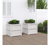 vidaXL Garden Planter Wax Brown 60x60x60 cm Solid Wood Pine