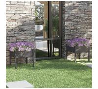 Garden planter 70x70x70 cm Grey Solid Pinewood Untreated Deep Outdoor Large Box