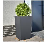 Garden Planter Anthracite Cold-Rolled Steel 45x45x75 cm Tall Square Planter Lrg