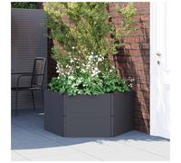 Garden Planter Anthracite PP Panels 53x26x3.5cm Stackable 24pc Modular ToolFree