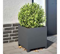 vidaXL Garden Planter Box 851203 – Anthracite Steel 40x40x40 cm, Black