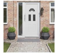 vidaXL Planter 2 pcs Anthracite 50 x 50 x 40 cm Steel