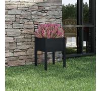 Garden Planter Black 50x50x70 cm Solid Pinewood Berkfield Home Black One Size