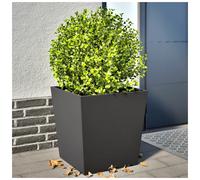 Garden Planter Black Cold-Rolled Steel 50x50x50cm Square Outdoor Planter Large