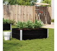 vidaXL Garden Planter Outdoor Flower Pot Planter Pot Black Solid Wood Pine