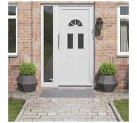 vidaXL Planter 2 pcs Black 50 x 50 x 40 cm Steel