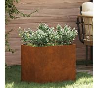 Garden Planter Brown 50 x 32 x 40 cm Weathered steel Berkfield Home Brown One Size