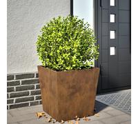 Garden Planter Brown Cold-Rolled Steel 50x50x50 cm Heavy Duty Square Planter XL