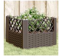 (brown, 43,5 x 43,5 x 43,5 cm) vidaXL Garden Planter with Pegs Raised Bed Outdoor Flower Pot Planter Pot PP