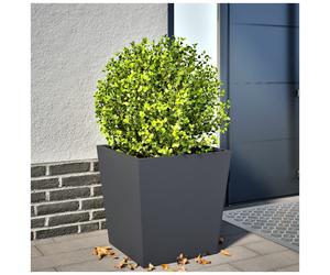 Garden Planter Cold-Rolled Steel Anthracite 50x50x50 cm Raised Cube Outdoor
