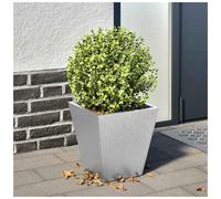 Garden Planter Cold-Rolled Steel Galvanized Grey 30x30x30cm Elevated DIY Planter