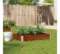 Garden planter Dark Brown 120x80x21.5cm Solid Pine Wood Stackable Foldable Large