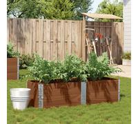 Garden Planter Dark Brown 150x50x41cm Solid Pine Wood Stackable Foldable Hinged