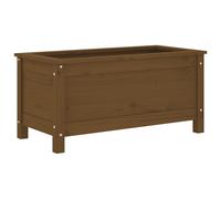 (honey brown pine, 82.5 x 40 x 39 cm) vidaXL Garden Raised Bed Outdoor Wooden Planter Pot Flower Bed Solid Wood Pine