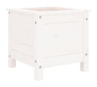 Garden Planter Flower Box Outdoor Pot Plant White Solid Wood Pine vidaXL