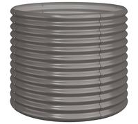 vidaXL Garden Planter Outdoor Plant Stand Raised Bed Flower Pot Patio Planter Vegetable Herb Bed Flower Box Galvanised Steel Brown