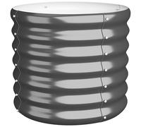 (anthracite) vidaXL Garden Planter Flower Pot Planter Pot Powder-coated Steel Raised Bed