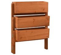 Garden planter folding 3-tier solid firwood orange 60x14x75cm balcony decor pro