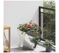 Garden Planter Galvanised Steel 40x40x40cm Corrugated Square Heavy-Duty Outdoor