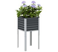 Garden Planter Galvanised Steel Light Brown 100.5x40.5x90cm Outdoor RustproofXL