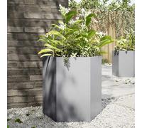 vidaXL Garden Planter Hexagon 46x40x45 cm Galvanized Steel