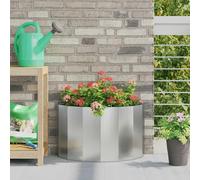 vidaXL Planter Silver 60 x 30 x 35 cm Galvanised Steel