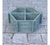 Garden Planter Hexagonal Larch 4 Section Blue Grey by Shire - 1m