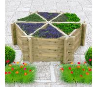 Garden Planter Hexagonal Larch 6 Section Blue Grey by Shire - 1m