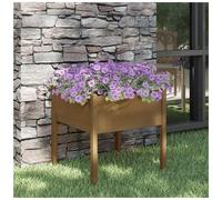(honey brown, 1) vidaXL 1/2x Solid Pinewood Garden Planter Patio Flower Box Pot Multi Colours