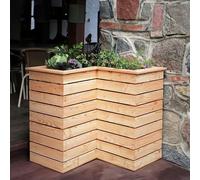 Garden Planter Larch L-Shaped Tina by Shire - 1m