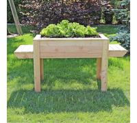 Garden Planter Larch Rectangular Dim by Shire - 80cm