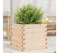 Garden Planter large natural pine 50x50x45.5cm Solid Pinewood Outdoor Patio Box