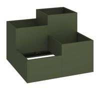 Garden Planter Metal Outdoor Decor for Gardens Rectangular Modern vidaXL