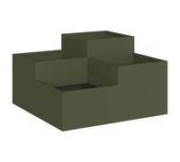 vidaXL Garden Planter Silver 80 X 80 X 48cm Galvanised Steel, Silver