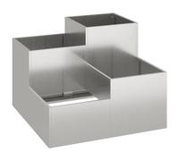 vidaXL Garden Planter 100x100x60 cm Olive Green Steel, Green