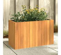 Garden planter natural acacia wood 59x27.5x35 cm with non-woven liner for patio
