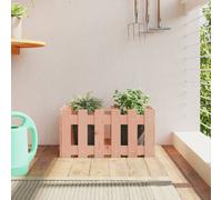 Garden Planter Natural Douglas 60x30x30 cm Solid Pinewood Rustic Planter Outdoor